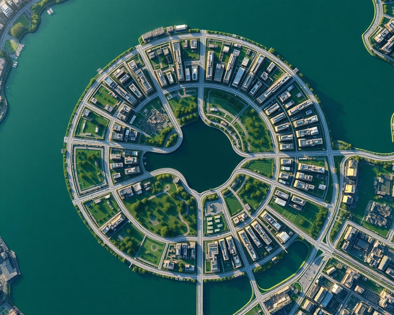 Model Satellite Town masterplan — smart township Bangladesh aerial view